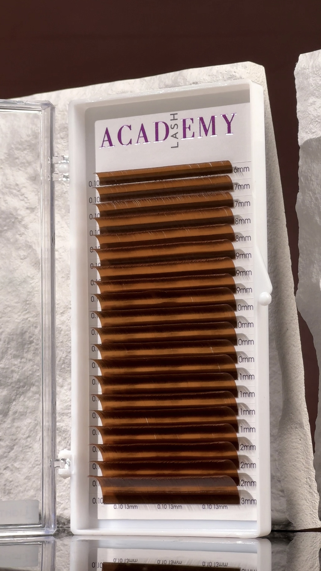 Rzęsy MIX jasny  brąz skręt C,CC