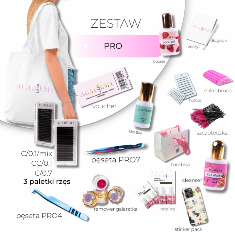 ZESTAW startowy dla stylistki rzęs PRO