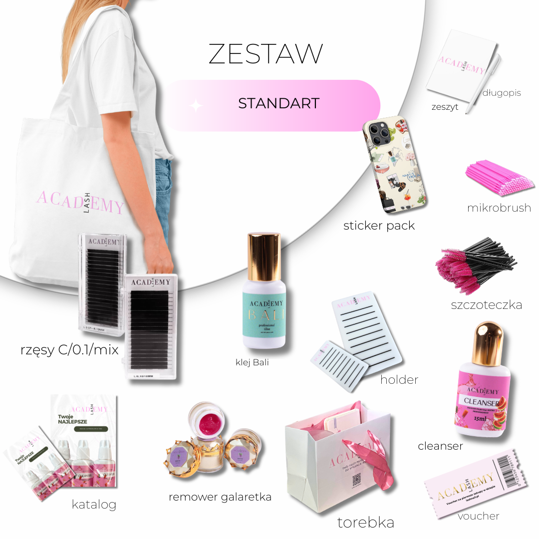 ZESTAW startowy dla stylistki rzęs STANDART